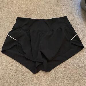 Zella Women's Black Athletic Shorts with White Accents